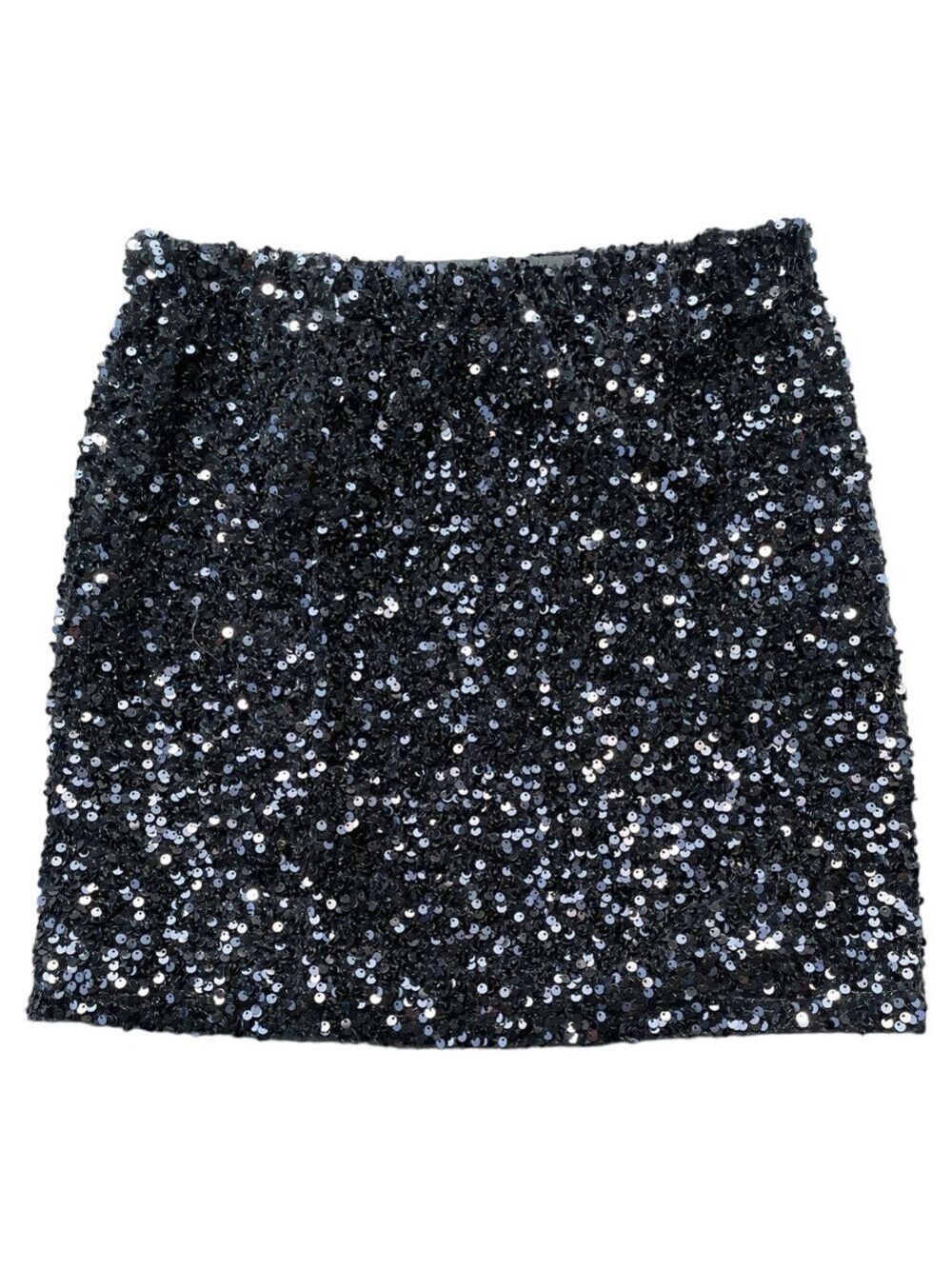 Reemonde Black Sequins Skirt Size Large - Picture 4 of 6